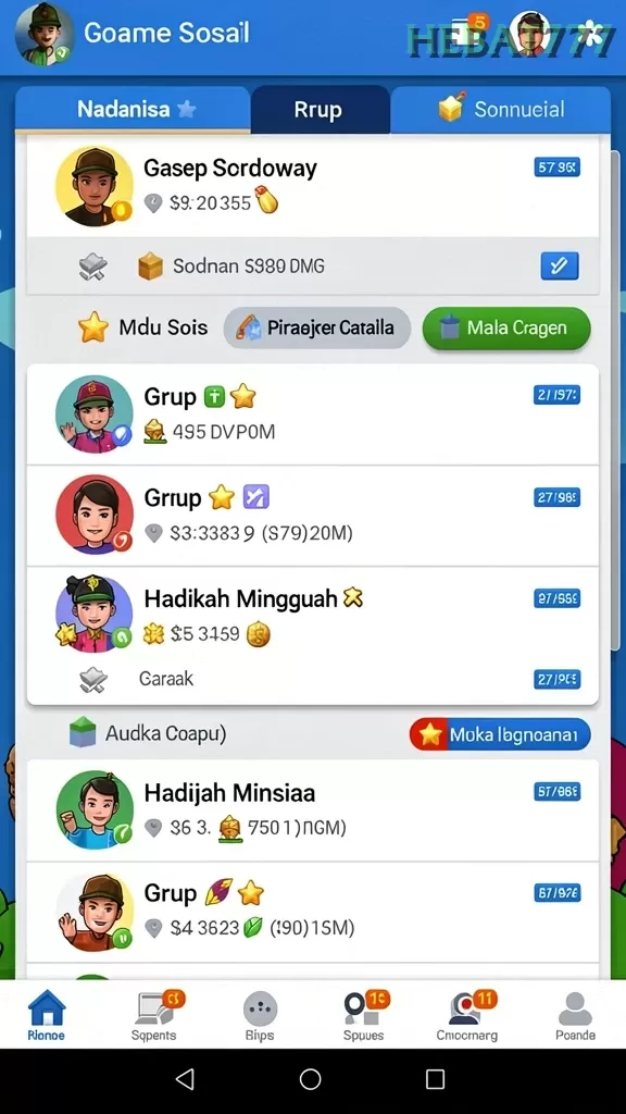 Cuplikan layar SEMAR99 — aktivitas