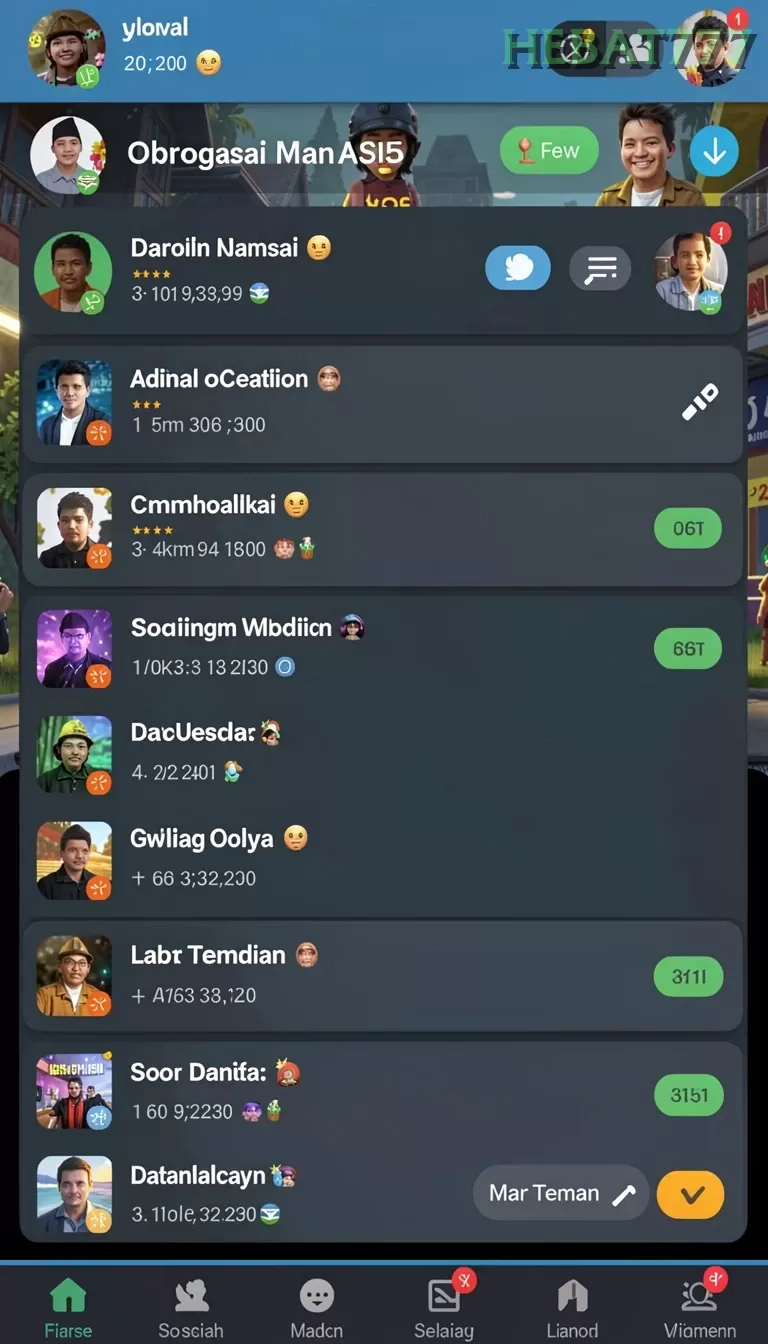 Cuplikan layar NUSBAT88 — aktivitas